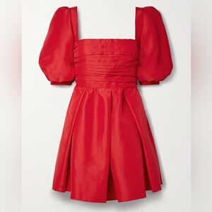 Self Portrait Red Mini Taffeta Dress Sz 8